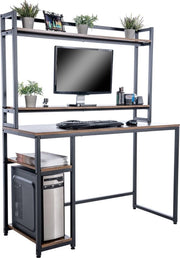 Bureau Industriale - Lavoro - Computer - Studio - Bureau - Mocha 120x50x150cm