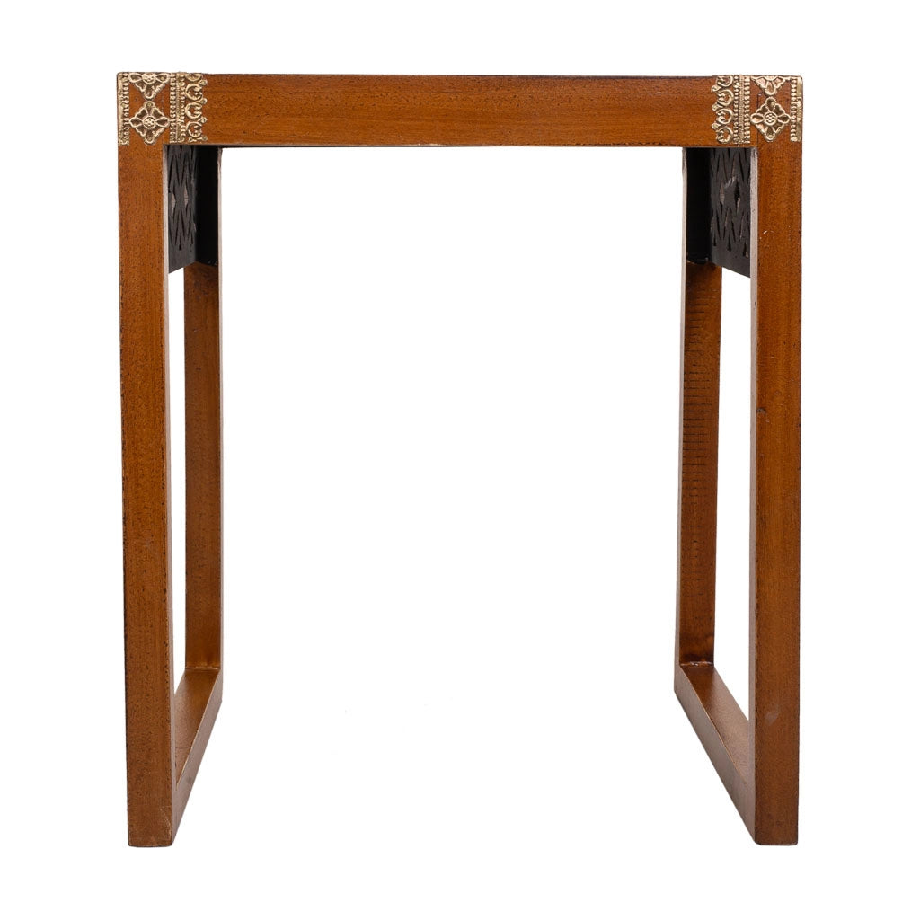 Tavolo in legno e metallo marrone 42x40x48 h