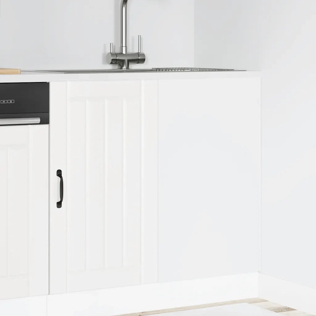 Pensile da cucina | Mobile base da cucina Lucca Bianco in Legno Multistrato
