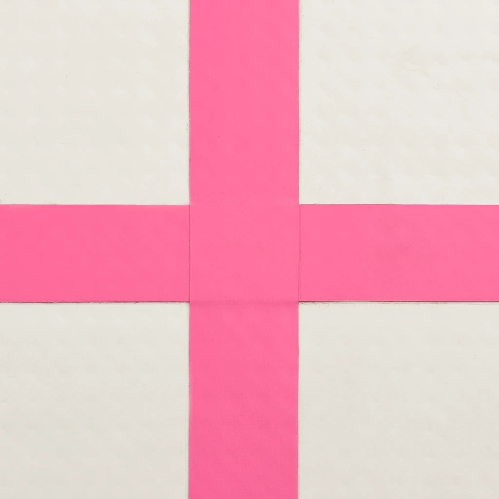 Tappetino Ginnastica Gonfiabile con Pompa 600x100x15cm PVC Rosa CFW1054745