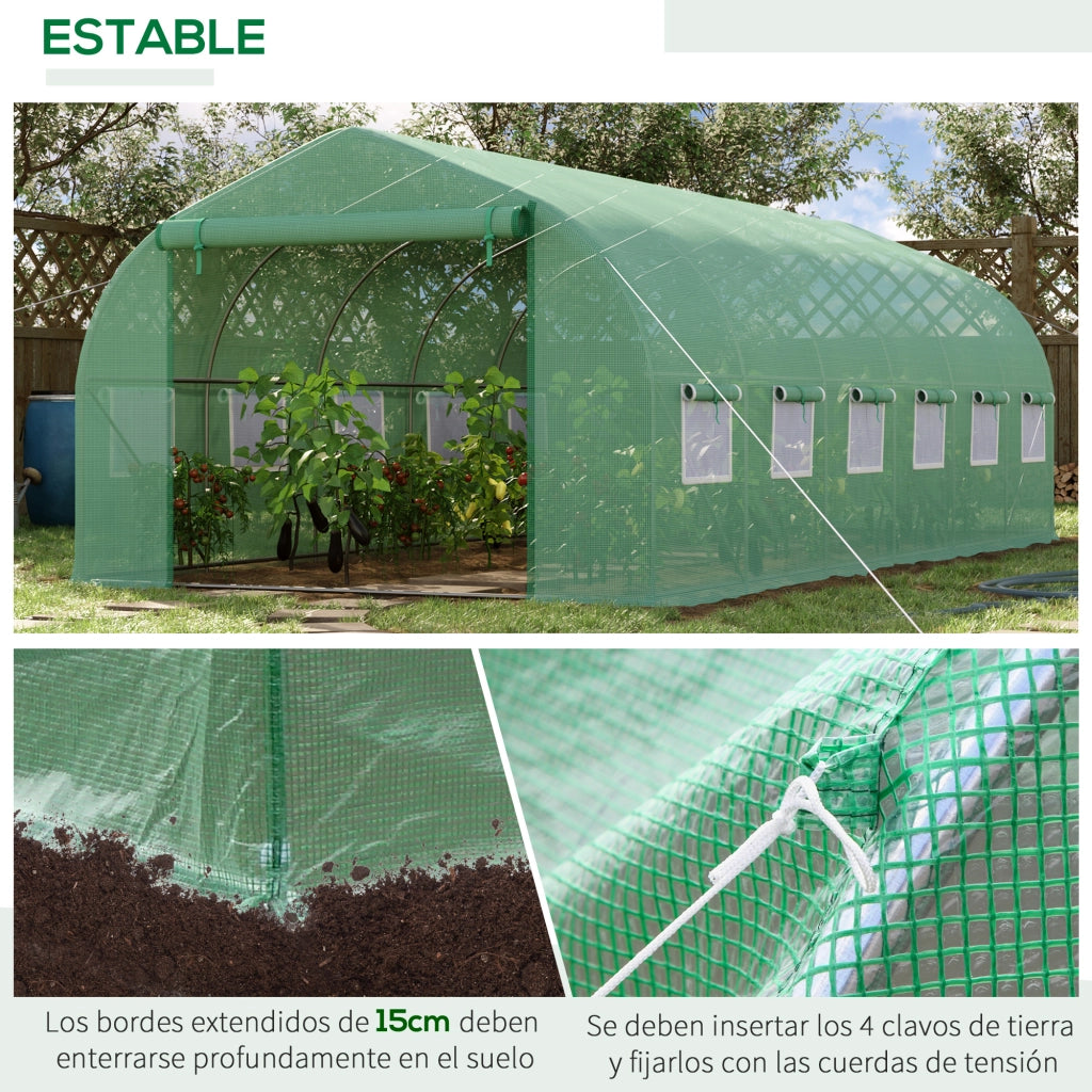 Serra da Giardino Tunnel ¨C Minimal ¨C Verde, Metallo, 6x3x2 m