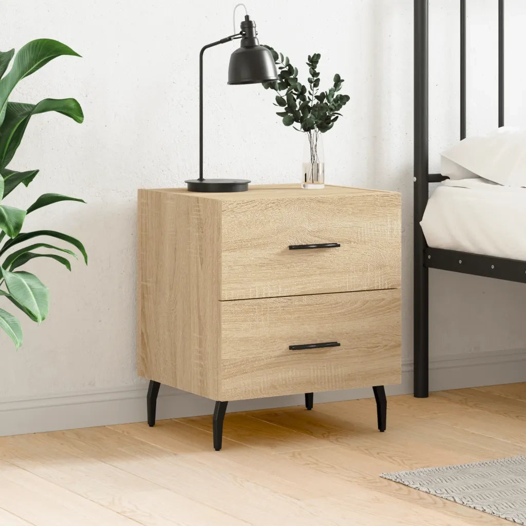 Comodino | Armadio da Notte | Mobiletto da notte Rovere Sonoma 40x35x47,5 cm in Legno Multistrato