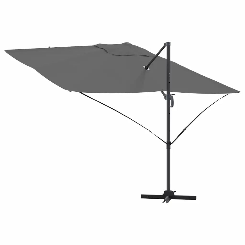 Ombrellone Antracite 351 x 250 x 260 cm Poliestere e Alluminio 42003345