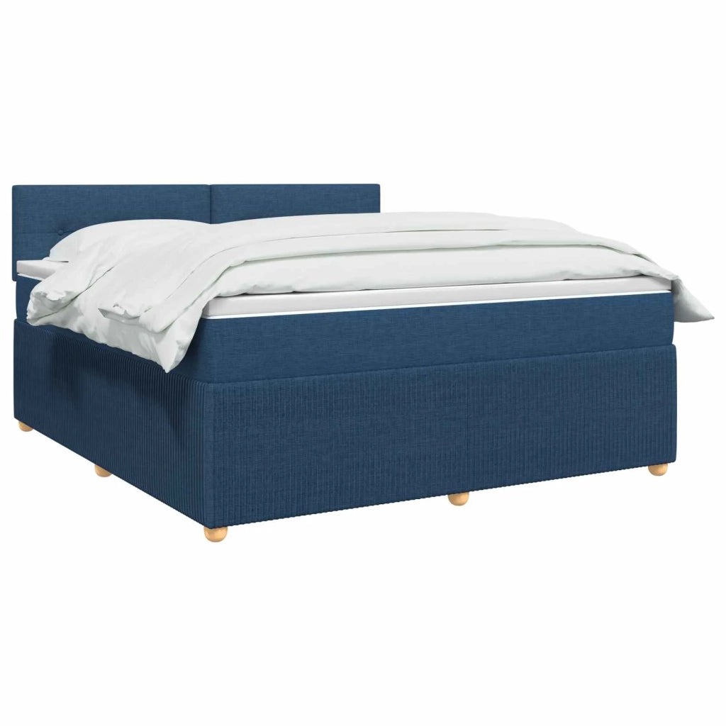 Letto box spring con materasso Blu 140 x 200 cm Tessuto 3452952