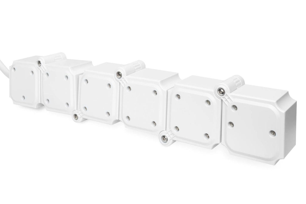 Digitus Presa multipla flessibile da 4 con 2 attacchi USB e interruttori
