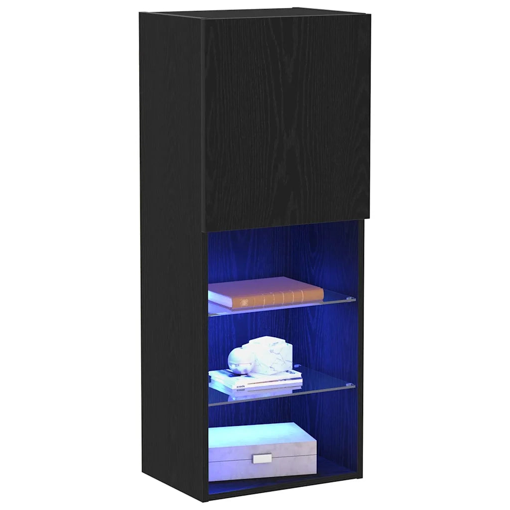 Set mobile TV-Credenza per TV Rovere Nero 40,5 x 30 x 102 cm Legno multistrato