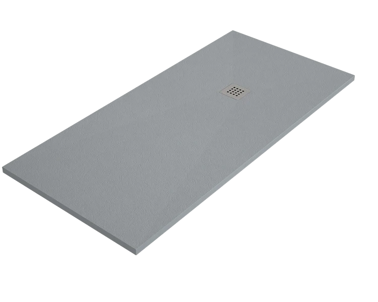 Piatto doccia ARDESIA 100x100 cm Cemento griglia in acciaio