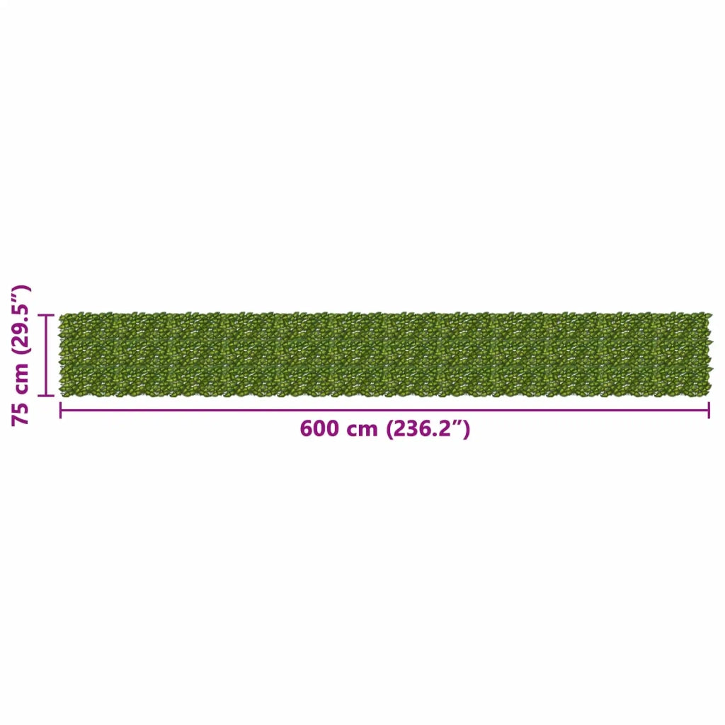 Schermo per balcone con foglie Verde e Giallo 600 x 75 cm 42040671