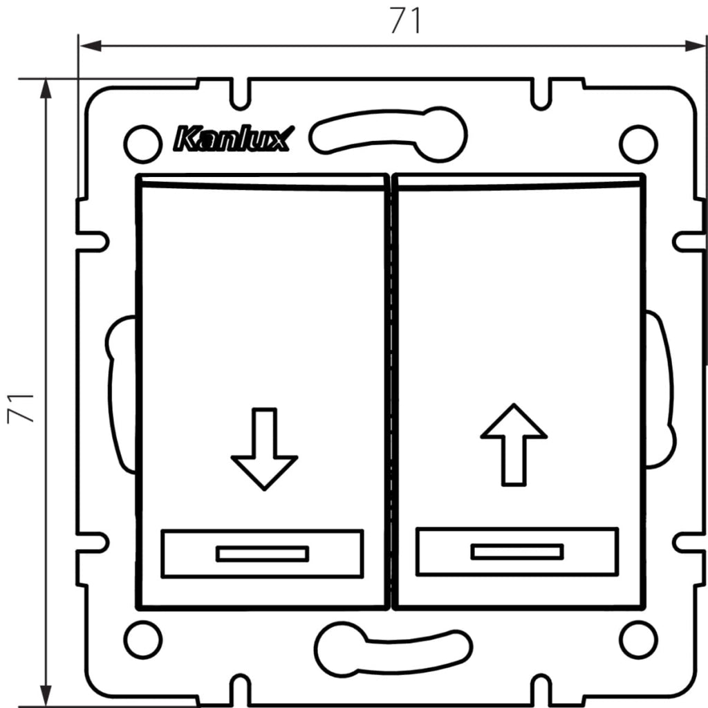 Interruttore tapparelle DOMO bianco Kanlux 24744