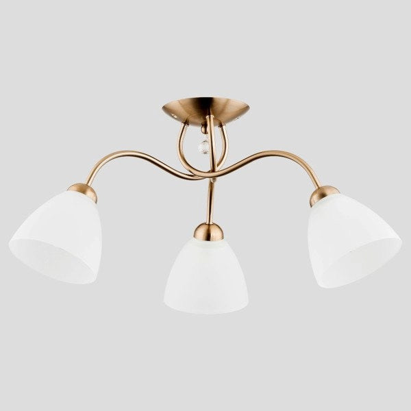 Plafoniera AMARILLO ottone con cristallo 3xE27 58cm Alfa