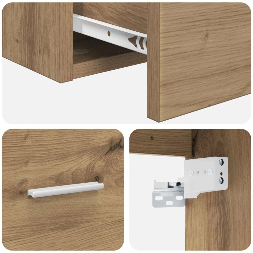 Mobile Lavabo da Parete Rovere Artigianale 890309
