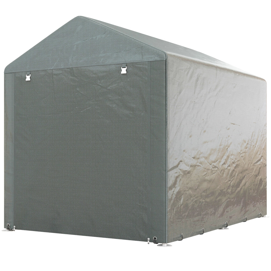 Capanno Porta Attrezzi e Tenda Garage per Bici e Moto ¨C zephmum ¨C 1.6x2m, Grigio Chiaro