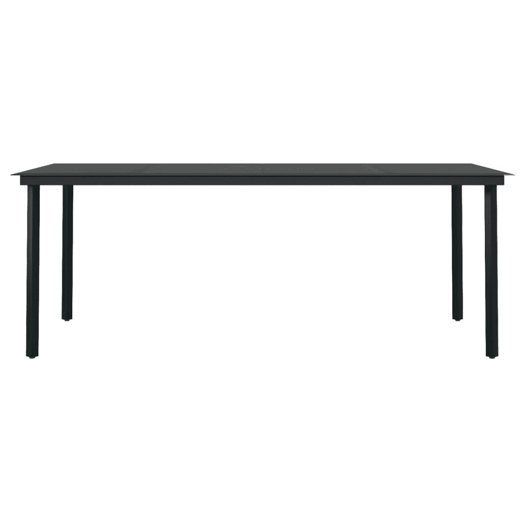 Set da Pranzo da Giardino 7 pz con Cuscini Nero 3099357