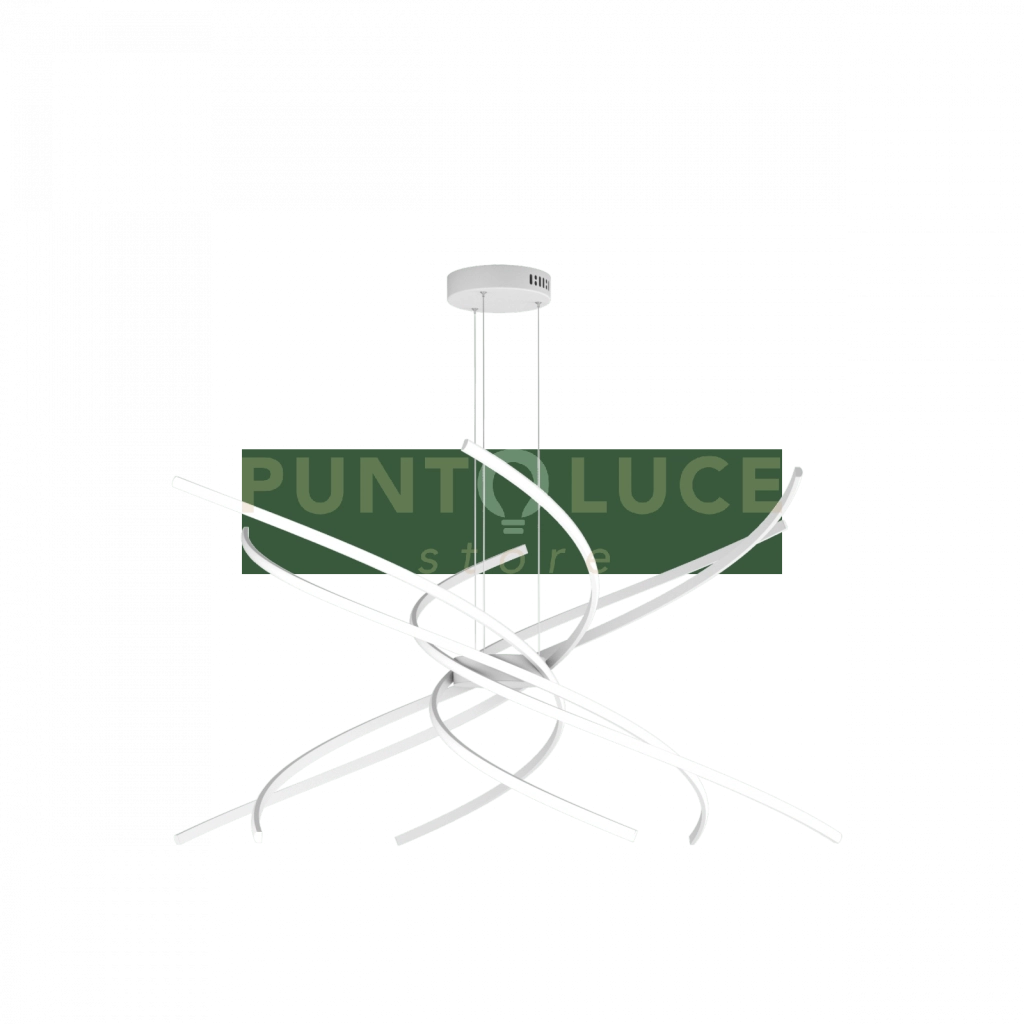 TORNADO SOSPENSIONE D.100 CM. BIANCO LUCE CALDA 3000K 1163-S100 C-BI