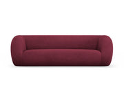 Cosmopolitan Design - Divano "Essen" 3 posti in bouclé bordeaux 