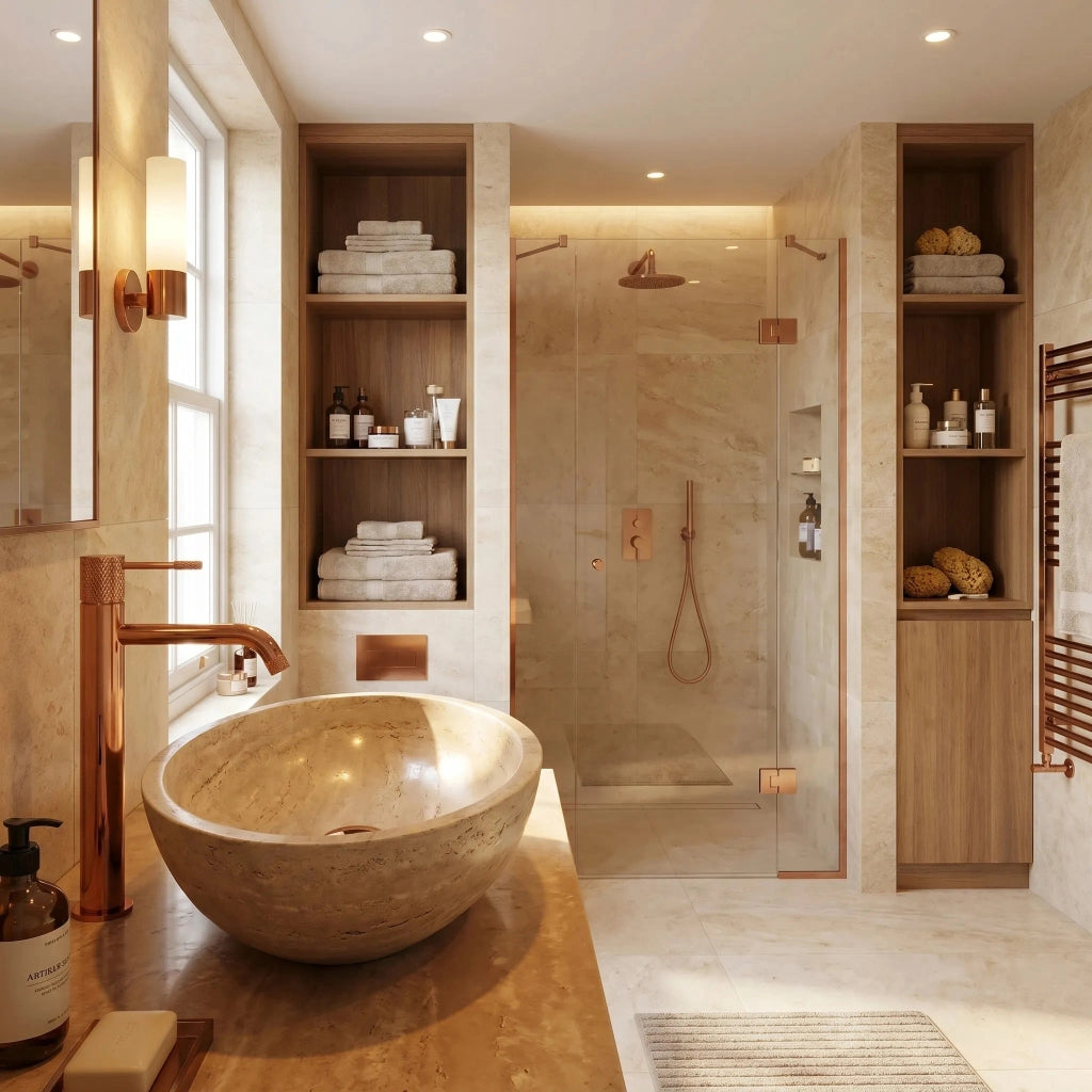 Rubinetto Da Lavabo Rea Venti Copper High