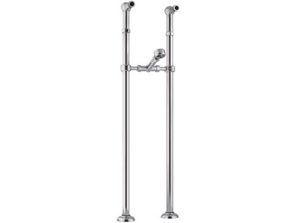 Coppie colonne vasca in ottone cromato