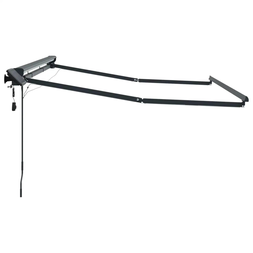 Cornice per Tenda Manuale con LED Antracite 3,5 x 2,5 m 42024811