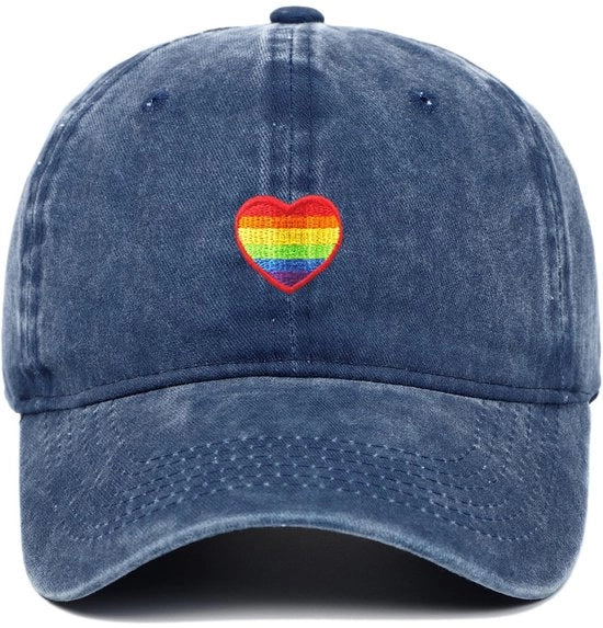 Cappello per Bambini - Effetto Jeans - Colori Arcobaleno - Unisex - Supporto Comunità LGBTQIA2S - Comodo da Indossare - Creativo