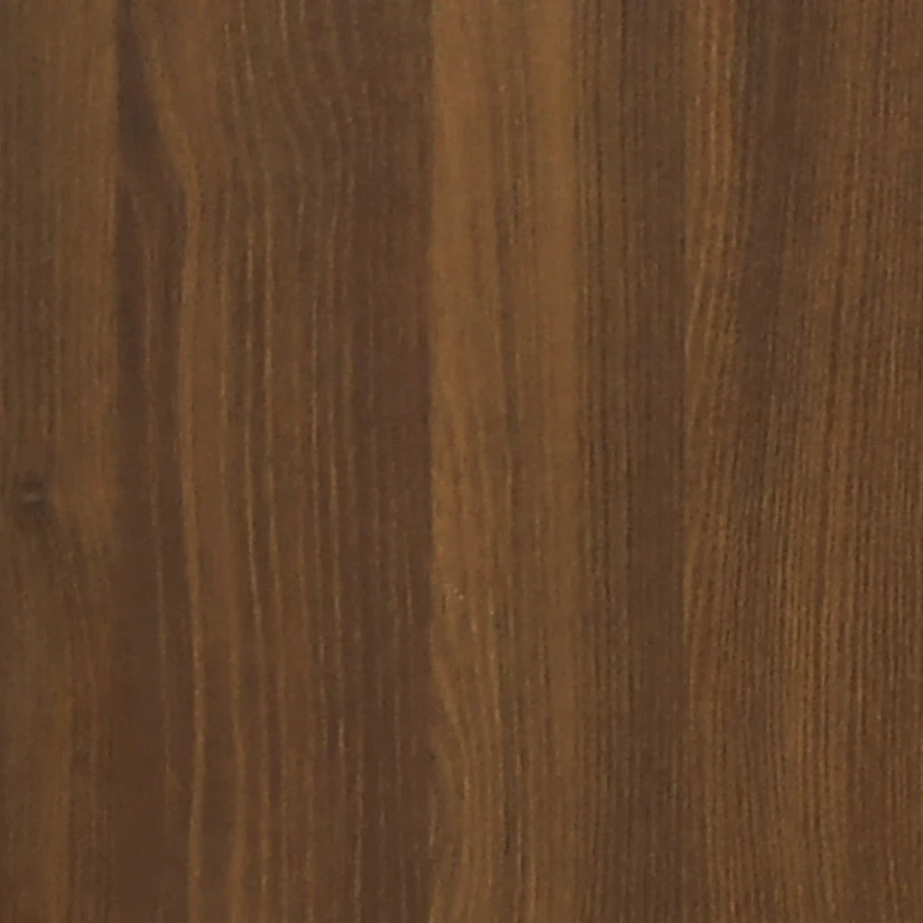 Scarpiera con Specchio a 2 Livelli-Mobile con specchio Rovere marrone 63x17x67 cm