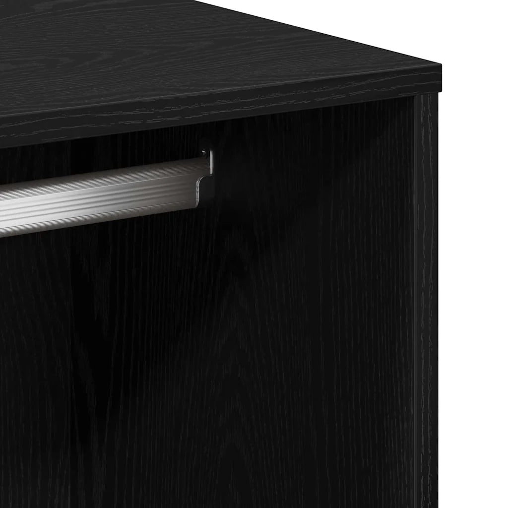 Mobiletto Cosmetico con lo scaffale Rovere Nero 80 x 40 x 65 cm 862788