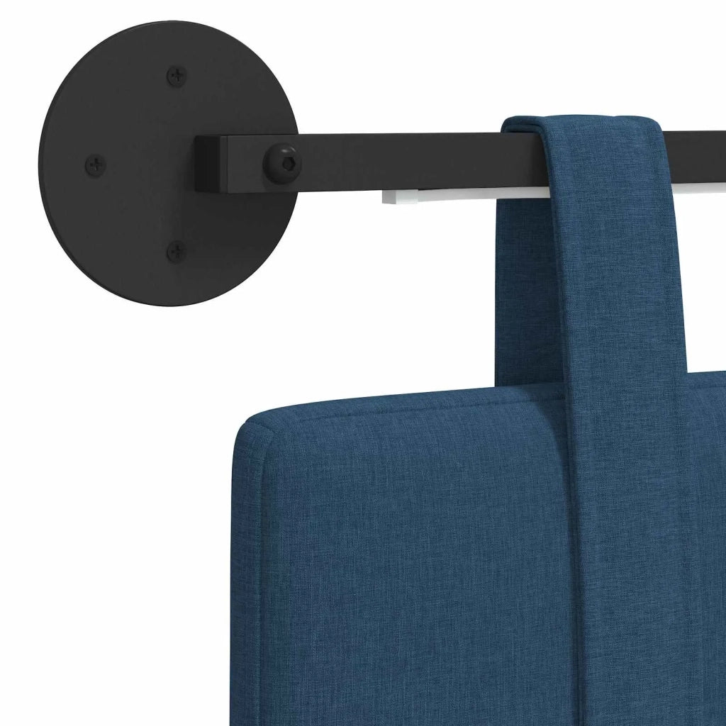 Testiera | Testata sospesa Con luce LED Blu Tessuto