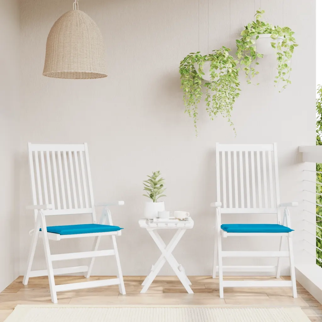 Cuscini per Sedia 2 pz | Cuscini per sedie Blu 50x50x4 cm in Tessuto Oxford