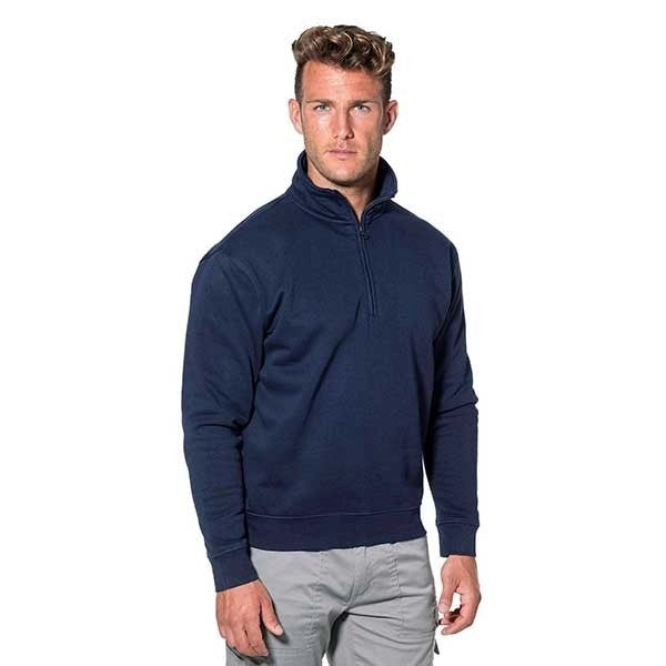 FELPA CON ZIP CORTA BLU Tg. L