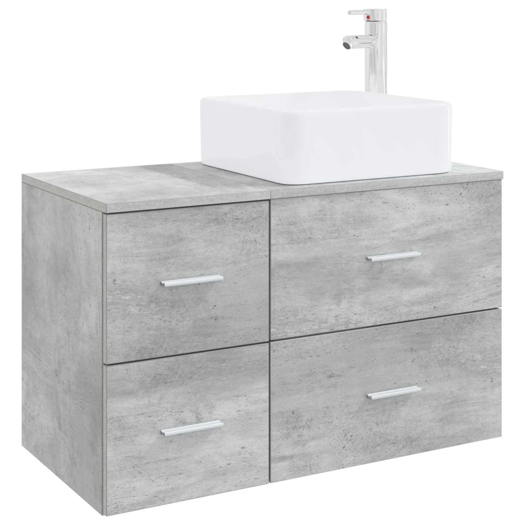 Set di mobili per il bagno 2 pcs Grigio Cemento 3403963