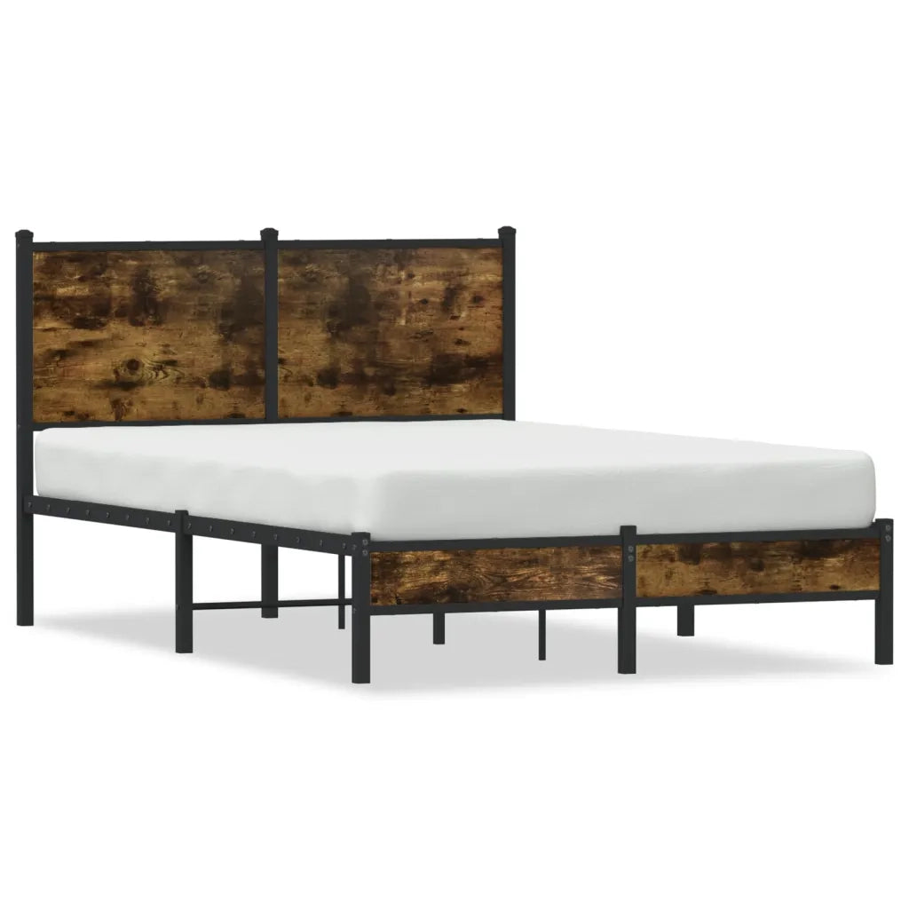 Giroletto senza Materasso in Metallo-Struttura Letto Rovere Fumo 120x200 cm 315322