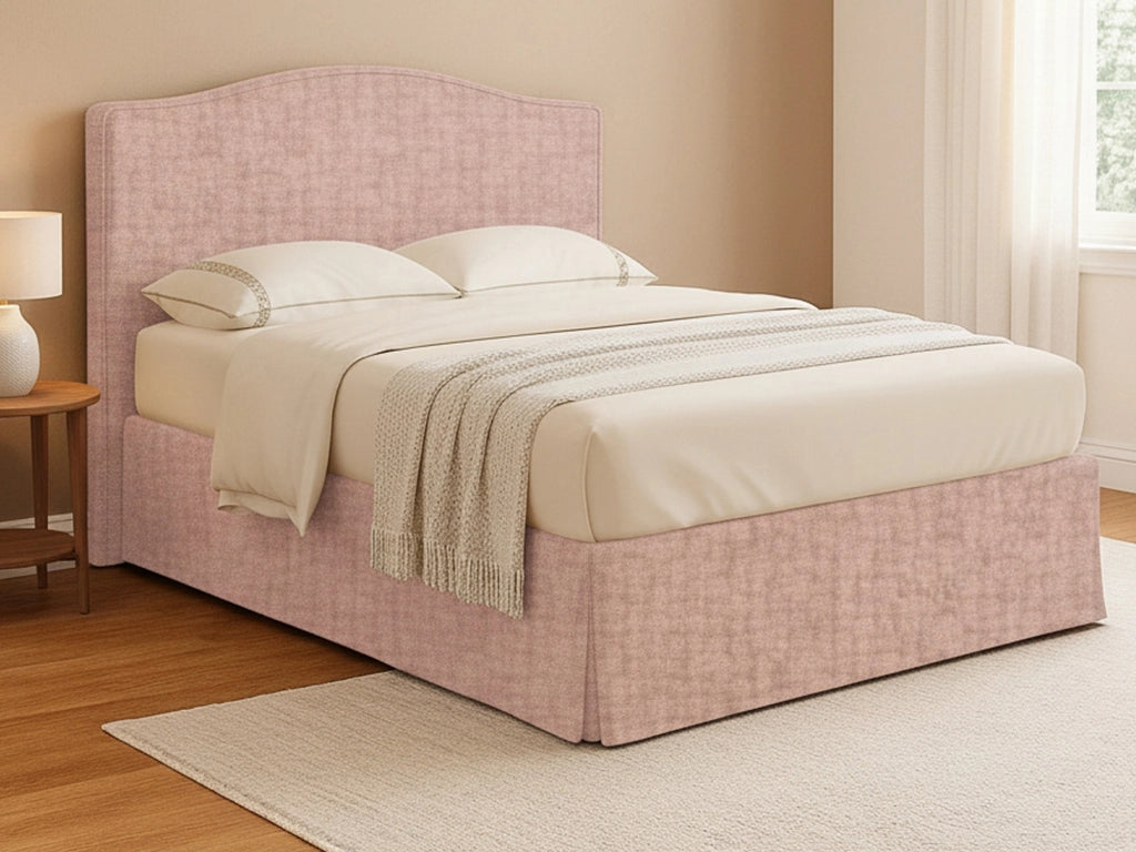 Morley, Letto Matrimoniale Sfoderabile Made in Italy, Rosa