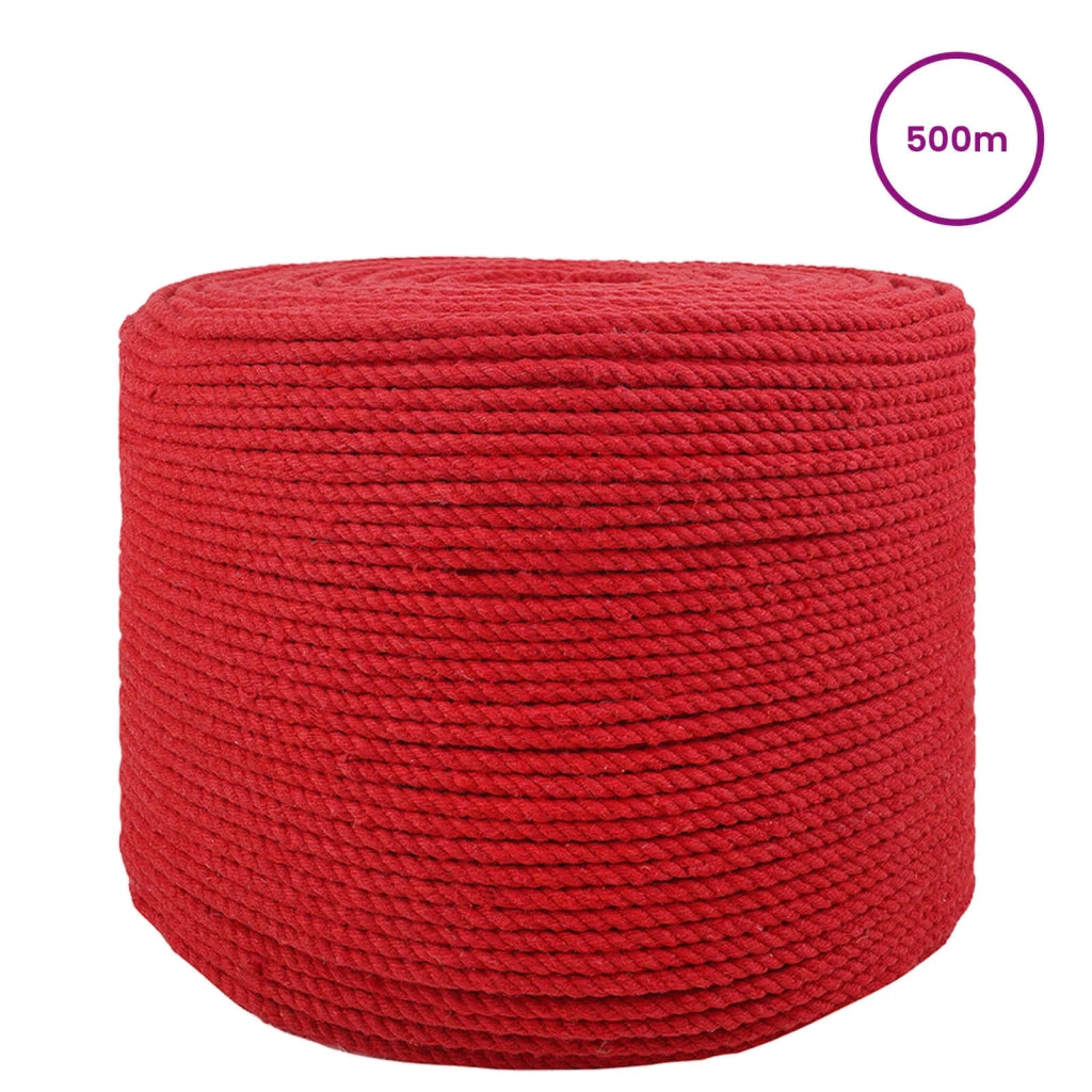 Corda | Fune Rosso 0,8 x 0,8 x 50000 cm Cotone