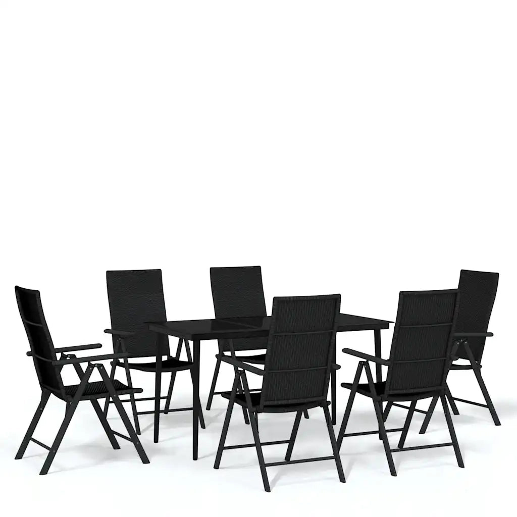 Set da Pranzo da Giardino 7 pz Nero 3099110