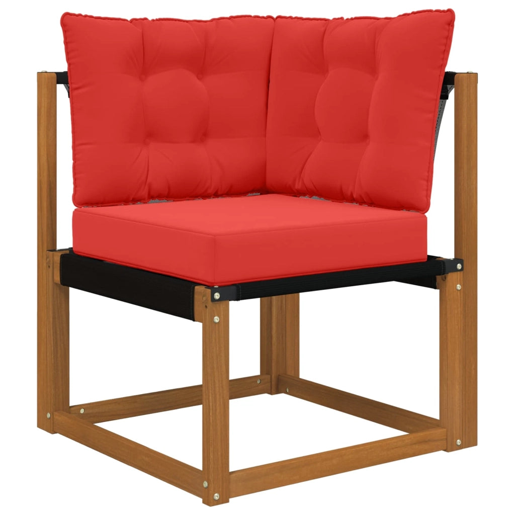Cuscino per divano da esterno 3 pcs Rosso Poliestere 900801