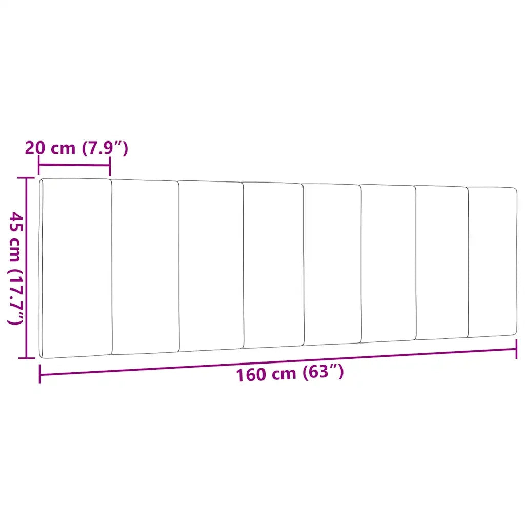 Cuscino Testiera Hanko Nero 160 cm in Tessuto 4019172