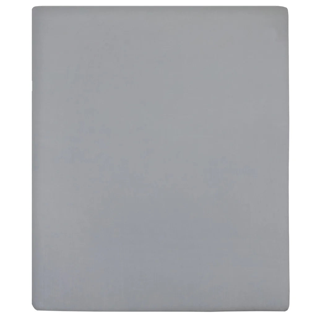 Lenzuolo con Angoli Jersey Grigio 90x200 cm Cotone 136200