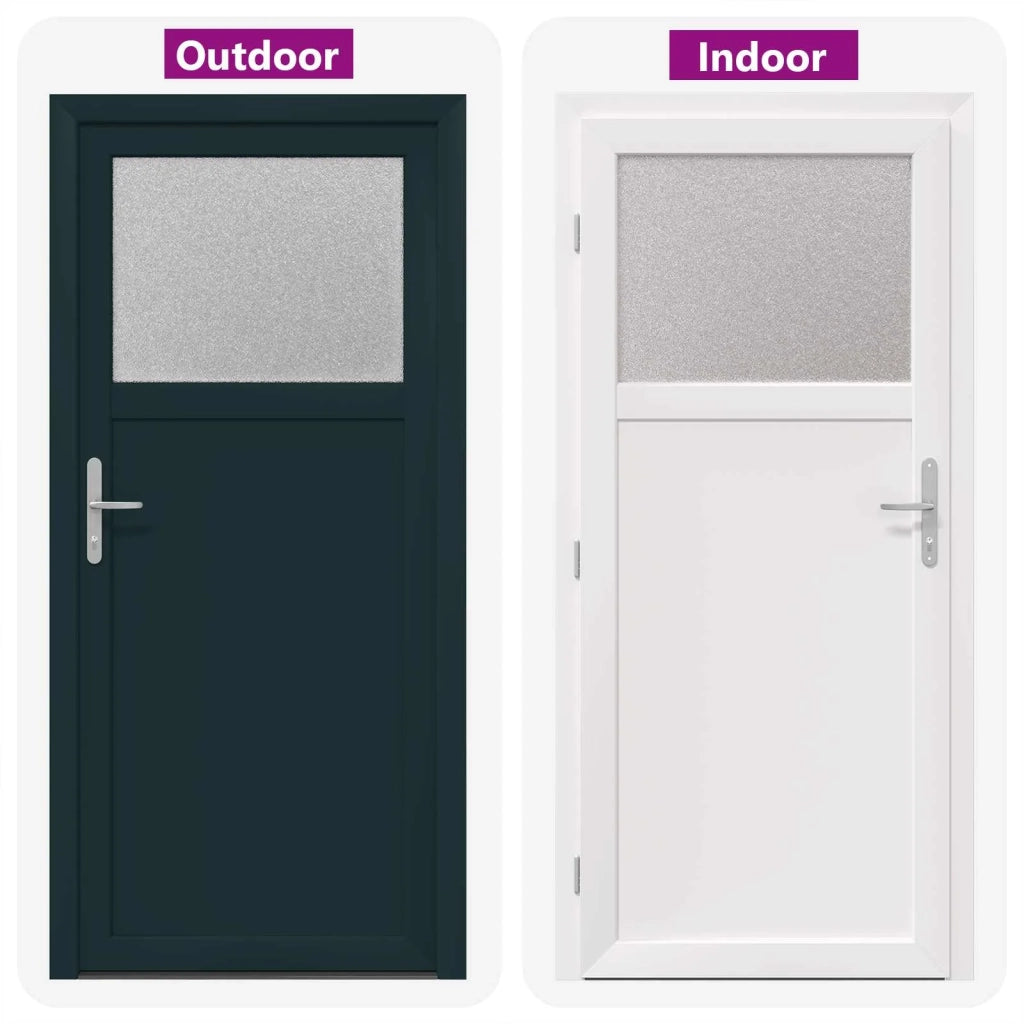 Porta d'ingresso laterale Antracite 88 x 198 cm PVC 3445752