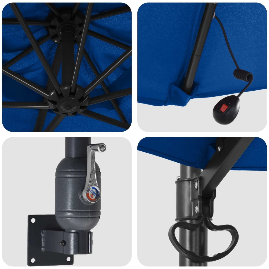 Ombrello | Parasol da giardino Azzurro 248 x 248 x 148 cm
