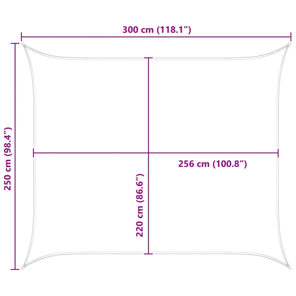 Vela da ombra solare Giallo e Bianco 2,5 x 3 m 42031064
