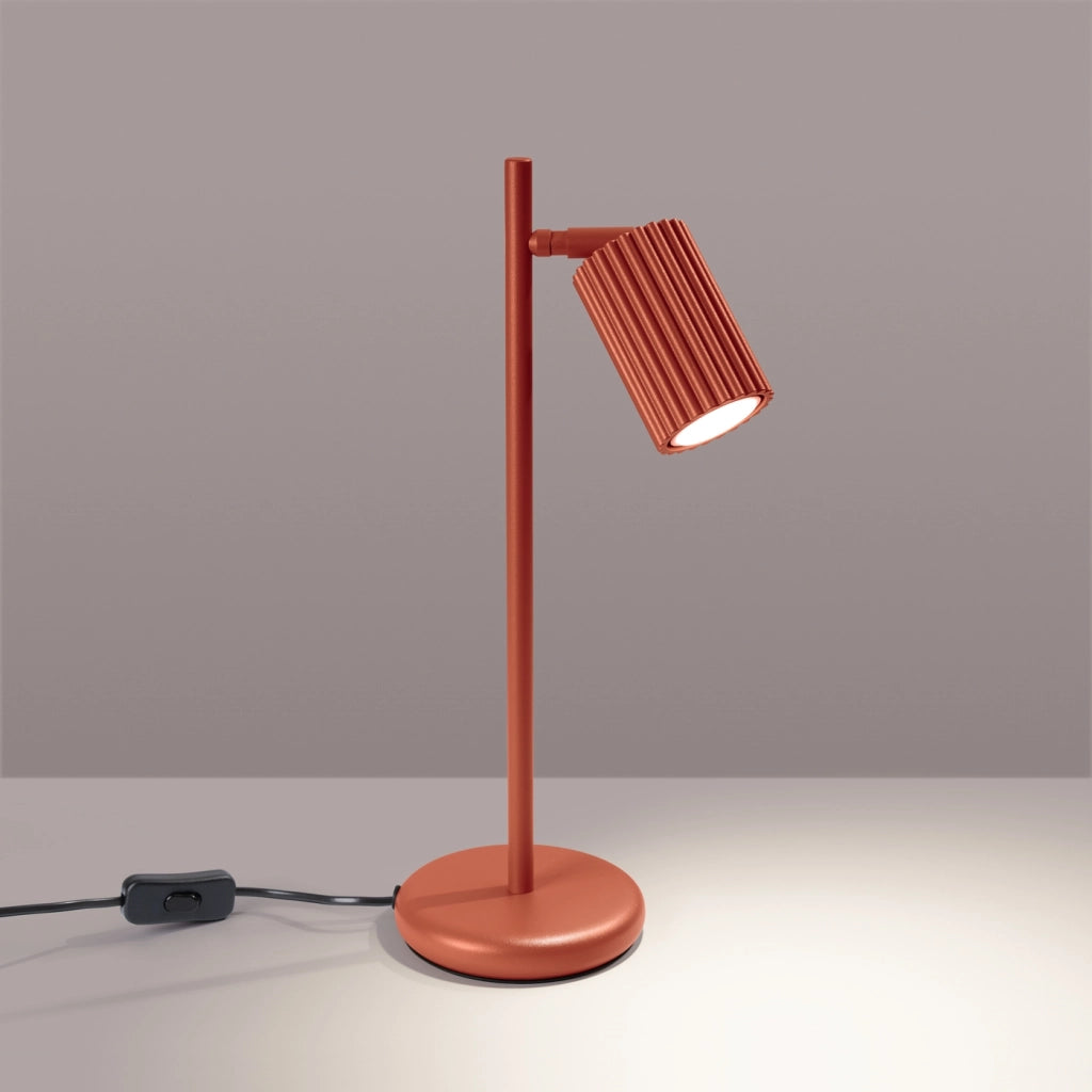 Lampada da tavolo KARBON rosso ocra