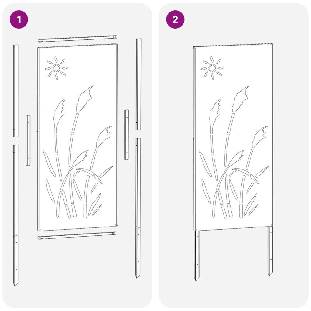 Schermo per privacy in giardino Traforo Argento 50 x 140 cm 876277
