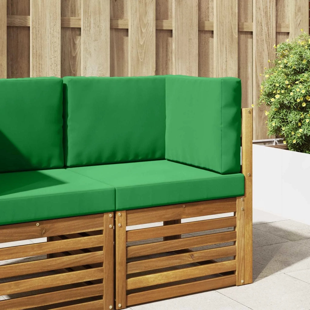 Cuscino per divano da esterno 3 pz | Cuscini per sedie Verde Poliestere