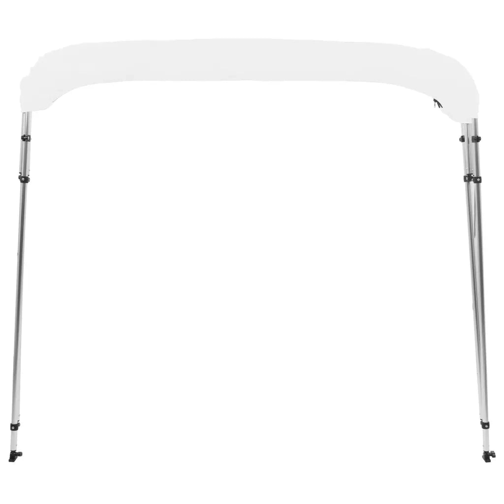 Bimini di Prua con Tendalino a 4 Archi Bianco 243x180x137 cm 92367