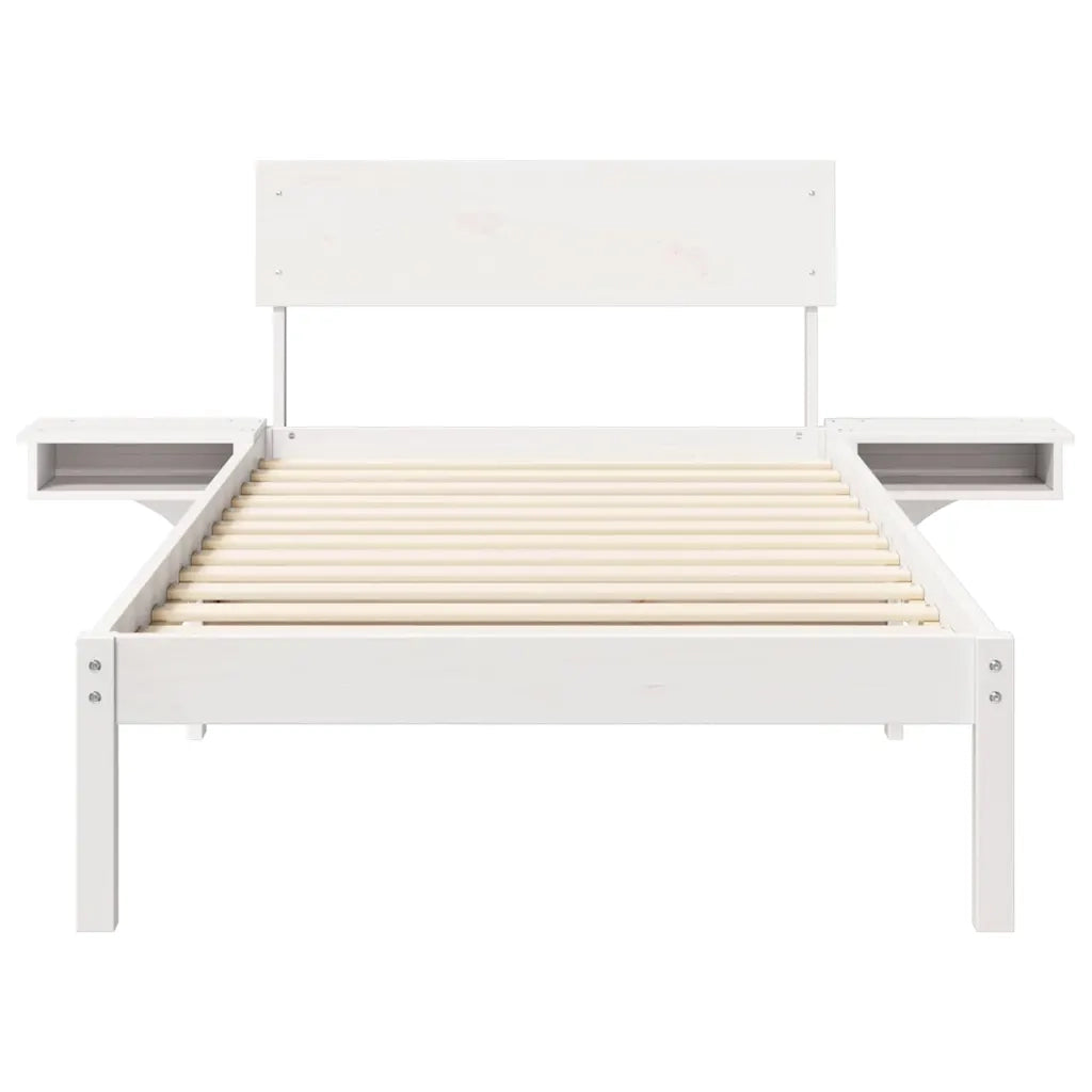 Struttura del letto Bianco 80 x 200 cm Pino massello 873467