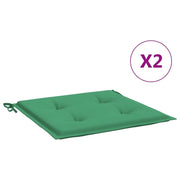 Cuscini per Sedia 2 pz | Cuscini per sedie Verdi 50x50x4 cm in Tessuto Oxford