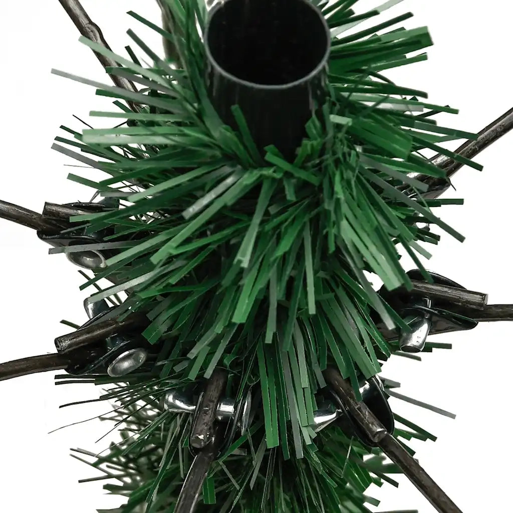 Albero di Natale Artificiale Incernierato-Albero Natalizio con Base 180 cm 545958