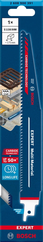 LAMA PER SEGA A GATTUCCIO BOSCH EXPERT MULTI MATERIAL  S1156XHM - 2608900391