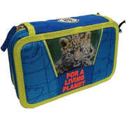Trade Shop - Astuccio 3 Scomparti Zip Wwf Scuola Portapastelli Penne Pennarelli Accessoriato -