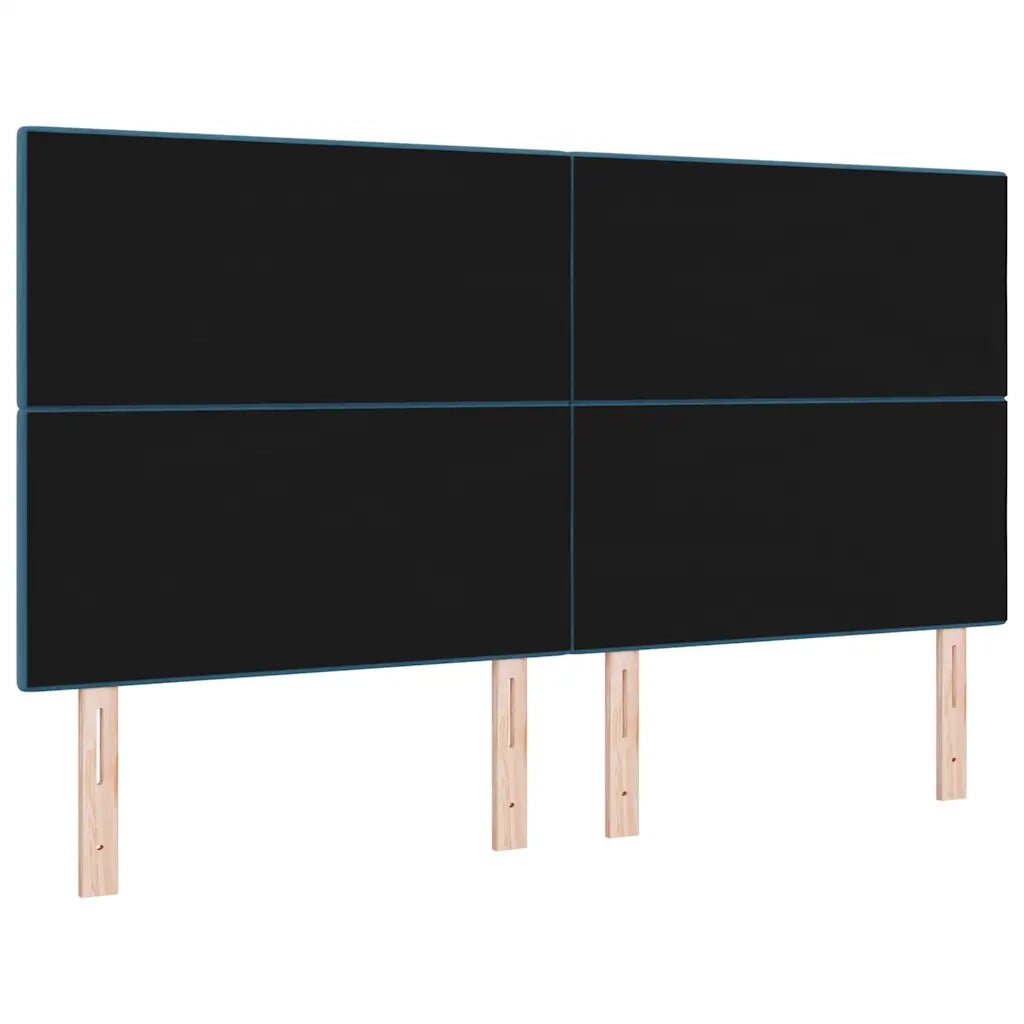Testiera | Testata LED con strisce LED Blu 180 cm Velluto