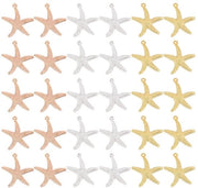 30 pezzi di stella di vetro per gioielleria in 3 colori